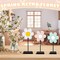 3-Piece Spring Flower Wooden Table Signs – Freestanding Farmhouse Centerpieces for Tables, Tiered Tray Decor, Party Favors, and Rustic Home Decorations